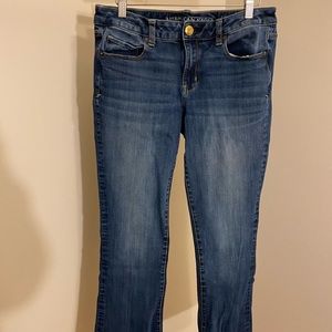 Dark Wash AEO Skinny Kick